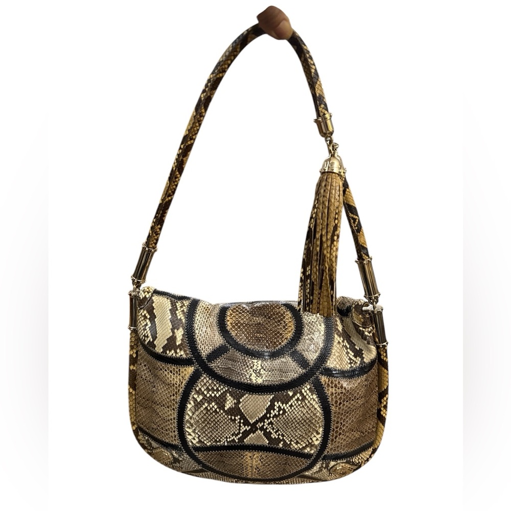 Gucci Britt Gg Patchwork Crocodile/Python/Authent… - image 3